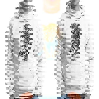 ヒョウ アニマルプリント モチーフ 描画 ポートレート ヒョウ パーカー - Kawaiitshirt