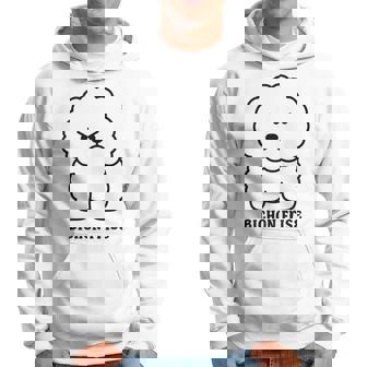 ビションフリーゼ 犬 怒る かわいい おもしろ イラスト シンプル 簡単 Bichon Frise 長袖tシャツ パーカー - Kawaiitshirt