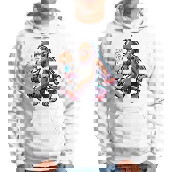 ビッグフット 7月4日 花火 愛国的なアメリカ国旗 サスカッチ パーカー - Kawaiitshirt