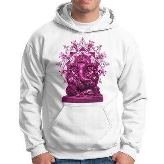 ピンク 象 ヒンドゥー教 ガネーシャ オーナメント パーカー - Kawaiitshirt
