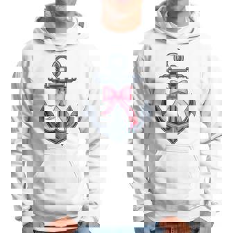 ピンクリボンボウコケット付きマリンアンカー。 パーカー - Kawaiitshirt