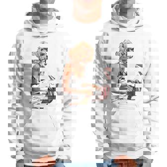 ピンナップガール ピアノ ピアニスト ヴィンテージ 長袖tシャツ パーカー - Kawaiitshirt