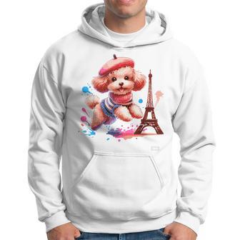 フランス パリ エッフェル塔 ファッション トイ プードル パリ 子犬 パーカー - Kawaiitshirt
