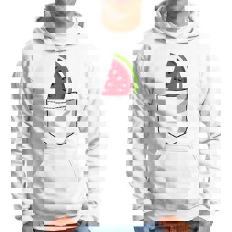 ポケットに入ったスイカのポケットプリントの面白いスイカ。 パーカー - Kawaiitshirt