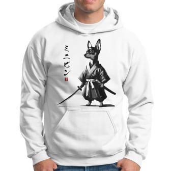 ミニチュアピンシャー 侍戦士 日本の浮世絵 アートドッグ パーカー - Kawaiitshirt
