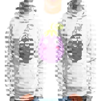 ユーモアフードナスのシンプルなナス 長袖tシャツ パーカー - Kawaiitshirt