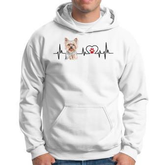 ヨークシャーテリア 心電図 ハートビート ハートライン 犬好き パーカー - Kawaiitshirt