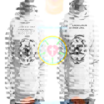 ルーテル教会 ミズーリ州会議 Lcms ローズシールロゴ パーカー - Kawaiitshirt