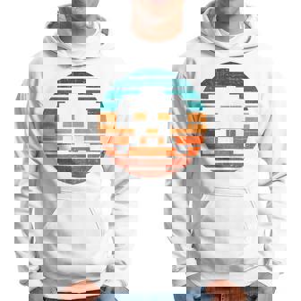 レトロ ヴィンテージ 80年代アーケード ゲーム インベーダー シンセウェイブ サンセット パーカー - Kawaiitshirt