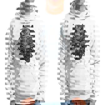 ヴァルハラ ウルフマスク オーディン ルーン文字 北欧コンパス バイキング メンズ レディース 長袖tシャツ パーカー - Kawaiitshirt