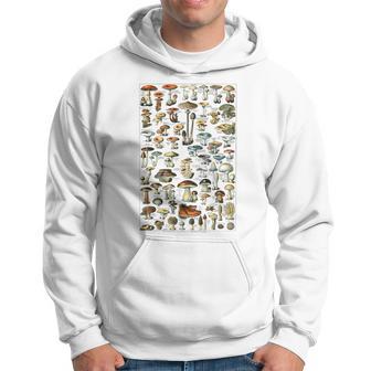 ヴィンテージ キノコ チャート イラスト キノコ モレルハンター パーカー - Kawaiitshirt