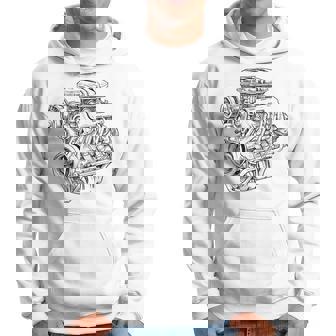 ヴィンテージエンジンブロック – メンズカー&メカニックガレージグラフィック パーカー - Kawaiitshirt