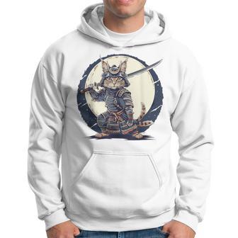 古代忍者猫 日本の子猫 刀猫 サムライキャット パーカー - Kawaiitshirt
