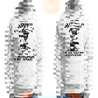 幸せはミニシュナウザー 長袖tシャツ パーカー - Kawaiitshirt