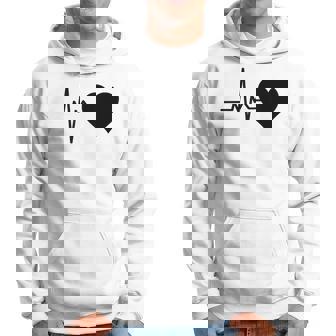 心電図のパターン ハートカラー ブラック パーカー - Kawaiitshirt