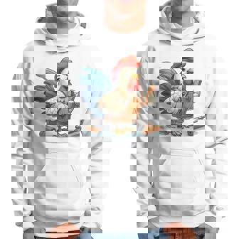 木彫りの鶏、かわいいデザイン パーカー - Kawaiitshirt