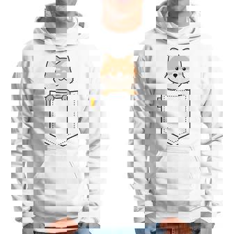 柴犬 しばいぬ 子柴 柴犬子犬 ワンポイント ポケット デザイン かわいい おもしろ 可愛い 犬飼い 犬好き パーカー - Kawaiitshirt