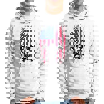 消防士 アメリカ国旗 7月4日 男性 お父さん 消防士 長袖tシャツ パーカー - Kawaiitshirt