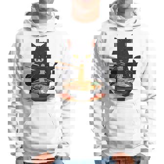 猫 ラーメン グラフィック 日本語 カワイイ アニメ 面白い ラーメン 猫 長袖tシャツ パーカー - Kawaiitshirt