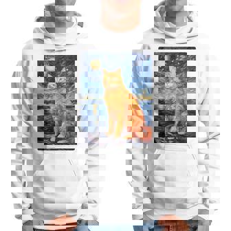 猫のポートレートオイル印刷甘い子猫 長袖tシャツ パーカー - Kawaiitshirt