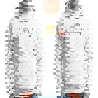 猫心電図心拍オールドスクールルックアニマル 長袖tシャツ パーカー - Kawaiitshirt