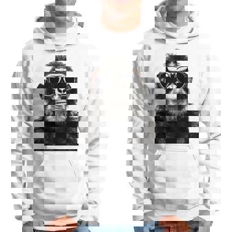 猿の恋人 アート 図面 動物 抽象 グラフィック 猿 パーカー - Kawaiitshirt