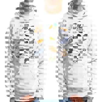 異なる種類のムール貝の品種コレクション、かわいいムール貝が大好き パーカー - Kawaiitshirt