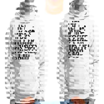 私は犬をここに置き去りにしました。これは良い方がいいおもしろい犬のジョーク パーカー - Kawaiitshirt