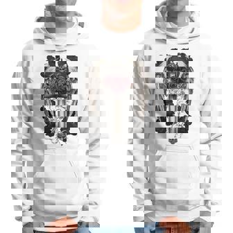 翼とバラのゴシック・クロス 長袖tシャツ パーカー - Kawaiitshirt