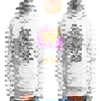 花を持つヨークシャー テリア 長袖tシャツ パーカー - Kawaiitshirt