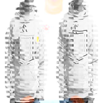 隠れネコ ねこ 猫 隠す 猫好き 猫の足 猫足 肉球 白猫 ワンポイント ポケット デザイン かわいい おもしろ パーカー - Kawaiitshirt