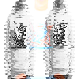 面白い釣り猫ロッドとリール Lets Go 釣り 猫釣り 長袖tシャツ パーカー - Kawaiitshirt