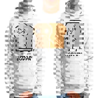 食パン 顔 イラスト かわいい おもしろ 面白い 簡単 シンプル ゆるい 食パン好き パーカー - Kawaiitshirt