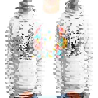 鮮やかな犬のアート スプラッシュカラー 抽象画 パーカー - Kawaiitshirt