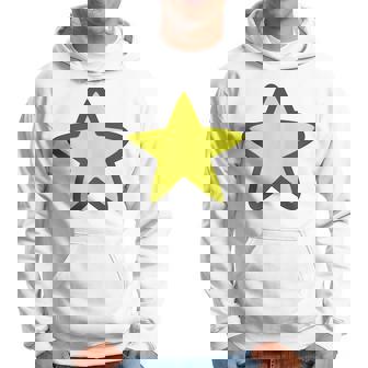 黄色い星と黒のアウトライン パーカー - Kawaiitshirt