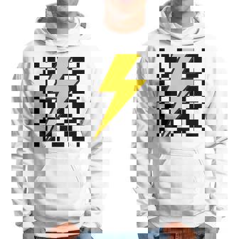 黄色の稲妻チェッカー審美的レーシング 長袖tシャツ パーカー - Kawaiitshirt