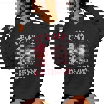 10Th Birthday Girl 10 Years Disco And Coquette Bow Prty Women Hoodie - Thegiftio
