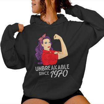 1970 52 Geburtstag Frauen Retrointage 52Nd Birthday Kapuzenpullover für Damen - Geschenkecke
