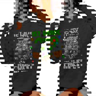 1St Grade Level Complete Graduation Class 2025 Game Pixel Women Hoodie - Thegiftio UK