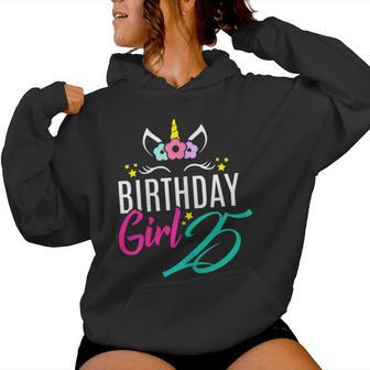 25 Birthday Girl 25 Geburtstag Einhorn Geschenk Kapuzenpullover für Damen - Geschenkecke