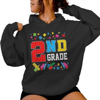 2Nd Grade Master Builder Back To School Building Blocks Women Hoodie - Thegiftio