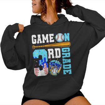 3Rd Grade Back To School Baseball Drip Ice Cream Game On Women Hoodie - Thegiftio UK