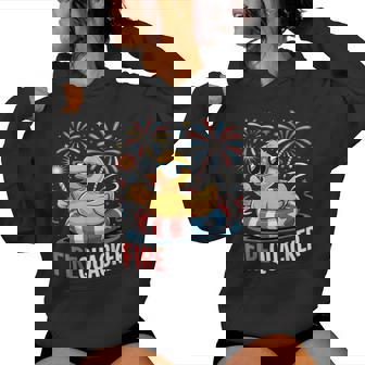 4Th Of July Duck Firequacker Patriotic Fourth Of July Women Hoodie | Mazezy