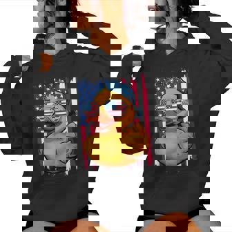 4Th Of July Rubber Duck Patriotic Fourth Of July Women Hoodie | Mazezy