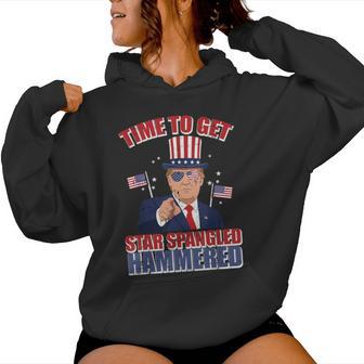 4Th Of July Star Spangled Hammered Patriotic Women Women Hoodie - Thegiftio UK