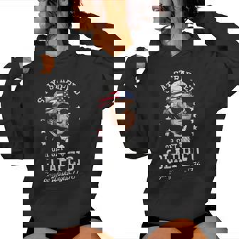 4Th Of July Stay Strapped Get Clapped Washington Women Women Hoodie - Monsterry
