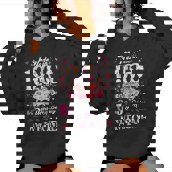 65 Year Old Made In 1960 Floral 65Th Birthday Women Women Hoodie - Thegiftio UK