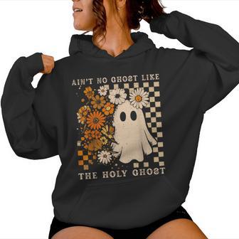 Ain't No Ghost Like Ghost Christian Floral Ghost Halloween Women Hoodie - Thegiftio UK