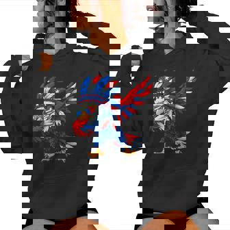 American Flag Bald Eagle Usa Patriotic 4Th Of July Women Women Hoodie - Monsterry