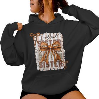 American Football Sister Coquette Bow Thanksgiving For Girls Women Hoodie - Thegiftio UK